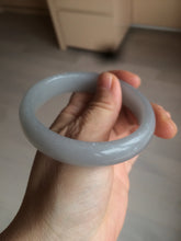 Load image into Gallery viewer, 56.6mm 100% natural smoky purple/icy ash gray Quartzite (Shetaicui jade) bangle SY58
