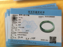 Load image into Gallery viewer, 52.5mm Certificated  Type A100% sunny green/dark green Jadeite Jade bangle F06-5007
