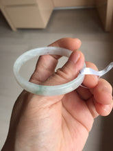 Load image into Gallery viewer, 48.5mm certified 100% natural type A light green orange white thin square style jadeite bangle PH254-1003
