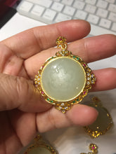 Load image into Gallery viewer, 100% Natural yellow/green nephrite Jade(黄玉) pendant HF84
