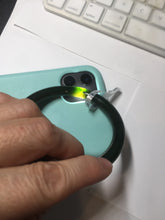 Load image into Gallery viewer, 60.2mm certified 100% Natural dark green/black round cut nephrite Jade(碧玉)  bangle HN14-0140
