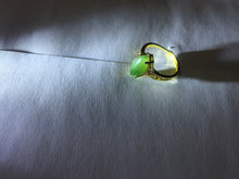Load image into Gallery viewer, 100% Natural Marquise-shaped green nephrite (碧玉) cabochon  Jade ring (adjustable size) HT127
