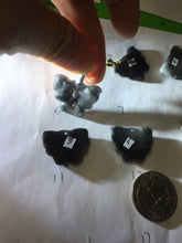 Load image into Gallery viewer, 100% Natural type A black white Wuji(乌鸡) Jadeite Jade butterfly Midnight Bloom(暗夜之花) pendant PF4
