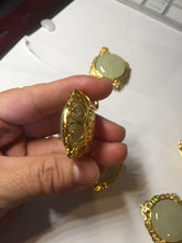 Load image into Gallery viewer, 100% Natural yellow/green nephrite Jade(黄玉) pendant HF84
