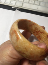 Load image into Gallery viewer, 55.2mm 100% natural orange red yellow Fossil Coral Jade (珊瑚玉) bangle SY128

