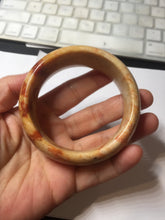 Load image into Gallery viewer, 55.2mm 100% natural orange red yellow Fossil Coral Jade (珊瑚玉) bangle SY128
