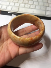 Load image into Gallery viewer, 55.2mm 100% natural orange red yellow Fossil Coral Jade (珊瑚玉) bangle SY128
