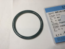 Load image into Gallery viewer, 58mm Type A 100% Natural dark green/blue/gray Guatemala slim round cut Jadeite bangle BH130-2484
