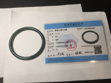 Load image into Gallery viewer, 58mm Type A 100% Natural dark green/blue/gray Guatemala slim round cut Jadeite bangle BH130-2484
