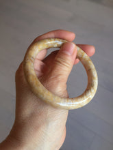 Load image into Gallery viewer, 55mm 100% natural light brown yellow round cut Coral Jade (珊瑚玉) bangle SY120
