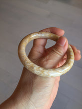 Load image into Gallery viewer, 55mm 100% natural light brown yellow round cut Coral Jade (珊瑚玉) bangle SY120
