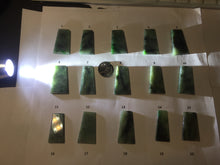 Load image into Gallery viewer, 100% Natural Type A Sunny Green Dark Green Black Gray Misty Mountain Forest Jadeite Jade Safe and Sound Pendant Group BS121
