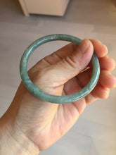 Load image into Gallery viewer, 56.6mm Type A 100% Natural Light Green/Gray/Black/Brown “Reed Flowers &amp; Snow” Guatemala Slim Round Cut Jadeite Bangle PJ130-1426
