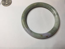 Load image into Gallery viewer, 54.2mm certified 100% natural Type A light green/purple/red(FU LU SHOU) round cut jadeite jade bangle PB88-0980
