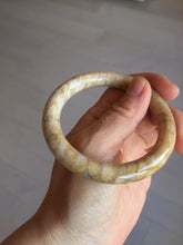 Load image into Gallery viewer, 55mm 100% natural light brown yellow round cut Coral Jade (珊瑚玉) bangle SY120
