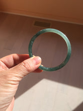 Load image into Gallery viewer, 58.2mm Certified Type A 100% Natural dark green/blue/gray Guatemala slim round cut Jadeite bangle PD181-2479

