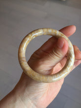 Load image into Gallery viewer, 55mm 100% natural light brown yellow round cut Coral Jade (珊瑚玉) bangle SY120
