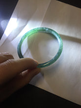 Load image into Gallery viewer, 58mm Type A 100% Natural dark green/blue/gray Guatemala slim round cut Jadeite bangle BH130-2484
