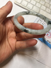 Load image into Gallery viewer, 57.2mm certified 100% natural Type A white sunny green dark green ink painting (水墨) round cut jadeite jade bangle PC158-3151
