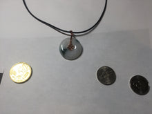 Load image into Gallery viewer, 26.9mm Type A 100% Natural white with green floating flowers Jadeite Safety Guardian Button donuts pendant PD11
