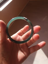 Load image into Gallery viewer, 54.5mm Certified Type A 100% Natural dark green/blue/gray Guatemala slim round cut Jadeite bangle PD180-2494
