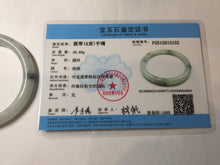 Load image into Gallery viewer, 58.5mm certified 100% natural Type A white dark green ink painting (水墨) jadeite jade bangle PC159-3152
