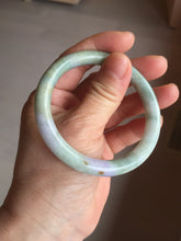 Load image into Gallery viewer, 54.2mm certified 100% natural Type A light green/purple/red(FU LU SHOU) round cut jadeite jade bangle PB88-0980
