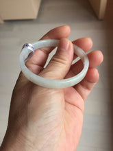 Load image into Gallery viewer, 48.7mm certified 100% natural type A light green orange white thin square style jadeite bangle PH252-1004
