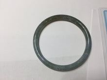 Load image into Gallery viewer, 55.1mm Type A 100% Natural Light Green/Gray/Black/Purple/Brown “Reed Flowers &amp; Snow” Guatemala Slim Round Cut Jadeite Bangle PJ121-1419

