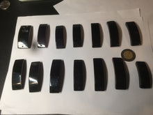 Load image into Gallery viewer, 100% natural type A black jadeite jade (mocui, 墨翠) rectangle bead/craft supplies AY78
