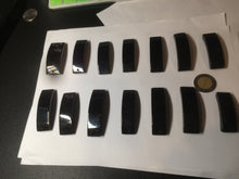 Load image into Gallery viewer, 100% natural type A black jadeite jade (mocui, 墨翠) rectangle bead/craft supplies AY78
