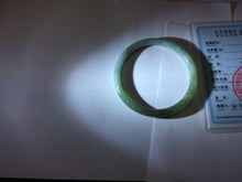 Load image into Gallery viewer, 55.1mm Type A 100% Natural Light Green/Gray/Black/Purple/Brown “Reed Flowers &amp; Snow” Guatemala Slim Round Cut Jadeite Bangle PJ121-1419
