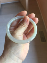 Load image into Gallery viewer, 56.3mm Certified 100% Natural Pale Lotus Pink (淡藕粉) &amp; Gray Round-Cut Nephrite Jade Bangle HN145-3372
