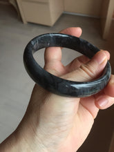 Load image into Gallery viewer, 56-64mm 100% natural black/gray/white carbonate(Marble) bangle AW34
