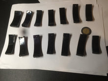 Load image into Gallery viewer, 100% natural type A black jadeite jade (mocui, 墨翠) rectangle bead/craft supplies AY78
