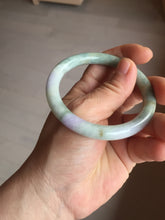 Load image into Gallery viewer, 54.2mm certified 100% natural Type A light green/purple/red(FU LU SHOU) round cut jadeite jade bangle PB88-0980
