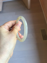 Load image into Gallery viewer, 56.3mm Certified 100% Natural Pale Lotus Pink (淡藕粉) &amp; Gray Round-Cut Nephrite Jade Bangle HN145-3372
