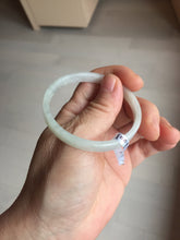 Load image into Gallery viewer, 48.5mm certified 100% natural type A light green orange white thin square style jadeite bangle PH251-1001
