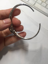 Load image into Gallery viewer, Size 52-58mm 100% natural type A light green purple jadeite jade cabochon beads open Cuff bracelet PB218
