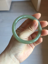 Load image into Gallery viewer, 53.1mm Certified 100% Natural light green gray black Nephrite Bangle HN144-6929
