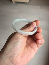 Load image into Gallery viewer, 48.5mm certified 100% natural type A light green orange white thin square style jadeite bangle PH251-1001
