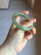 Load image into Gallery viewer, 53.1mm Certified 100% Natural light green gray black Nephrite Bangle HN144-6929
