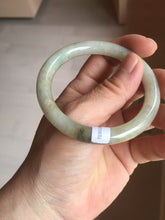 Load image into Gallery viewer, 53.5mm Certified type A 100% Natural green dark green floating seaweed round cut Jadeite bangle PC140-6615
