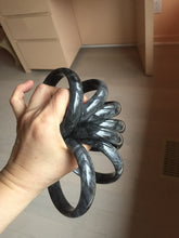 Load image into Gallery viewer, 56-64mm 100% natural black/gray/white carbonate(Marble) bangle AW34
