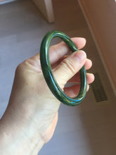 Load image into Gallery viewer, 59.8mm certified 100% Natural dark green/black nephrite (碧玉)  bangle HN143-0516
