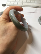Load image into Gallery viewer, Certified Type A 100% Natural dark green white purple oval Jadeite bangle group PH37
