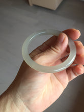 Load image into Gallery viewer, 50.8mm Certified 100% Natural icy white gray with flying snow nephrite jade bangle HN46-9154
