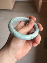 Load image into Gallery viewer, 58mm certified 100% natural type A sunny green/purple/white/gray jadeite jade bangle PJ69-2986
