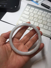 Load image into Gallery viewer, 65.2mm Certified type A 100% Natural light purple white round cut Jadeite bangle J142-(1937)
