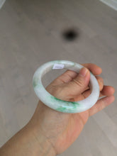Load image into Gallery viewer, 60mm certified 100% natural type A sunny green white  jadeite jade bangle BH31-5424
